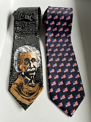 Mikrofaser gemusterte Krawatte - Microfaser Fantasy Tie - 9 cm - Einstein, gebraucht
