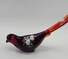 Fenton Ruby  Red Art Glass Bird Of Happiness Hand Painted