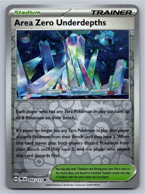Area Zero Underdepths 094/131 Prismatic Evolutions Pokemon Reverse Holo NM
