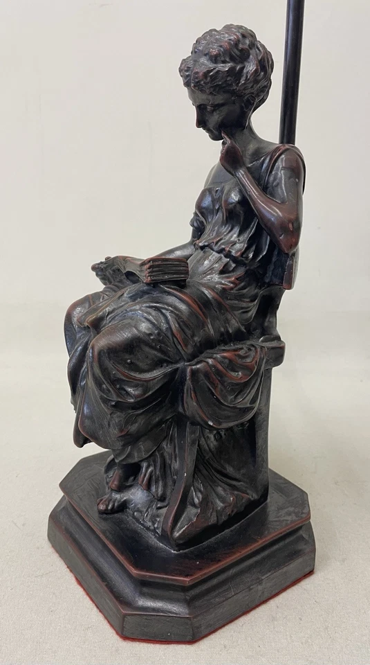 Art Nouveau Style Table Lamp With Bronze Effect (for parts only) - Image 3 of 4