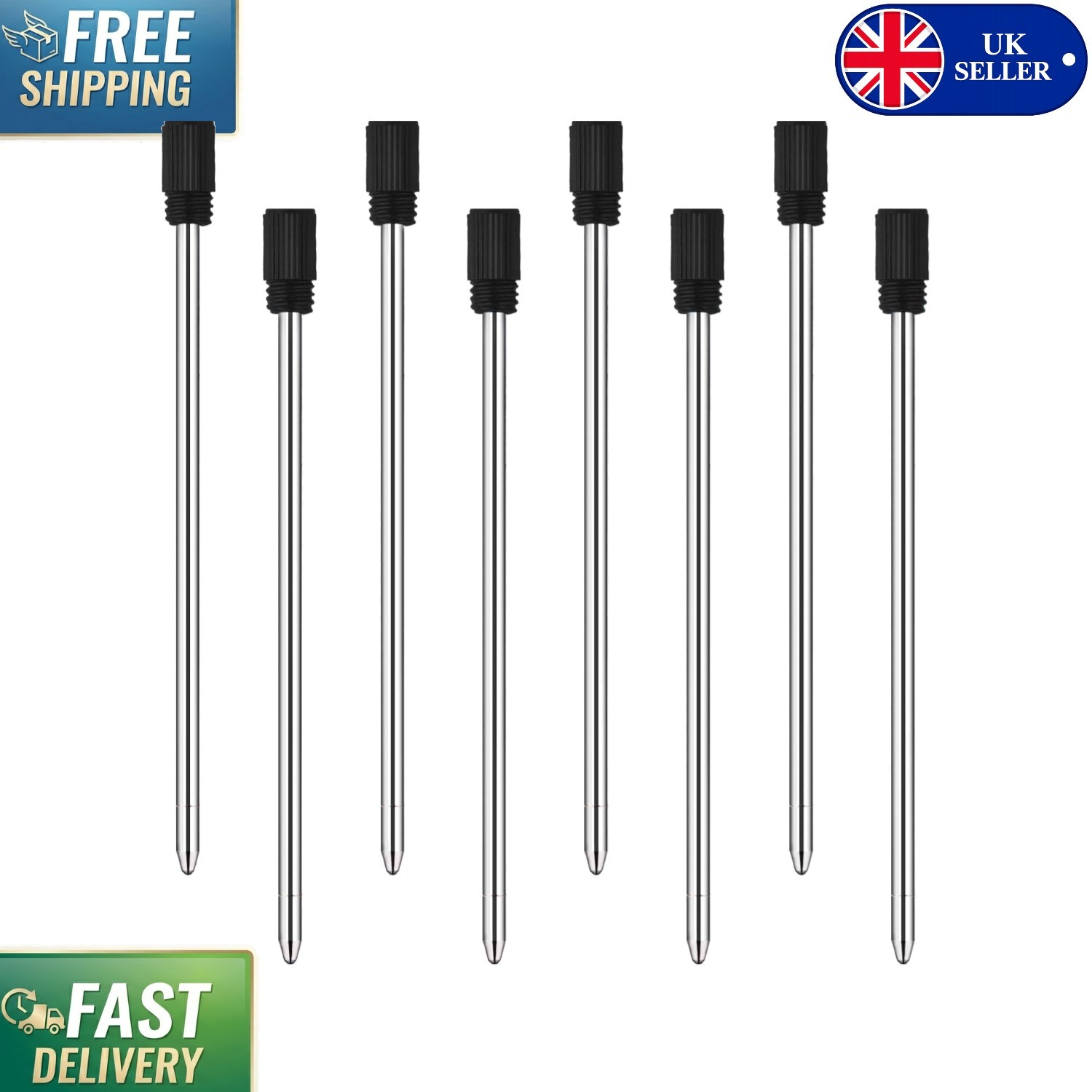 Smooth Writing 24 Count Black Ink Refills for Diamond Crystal Stylus Pens