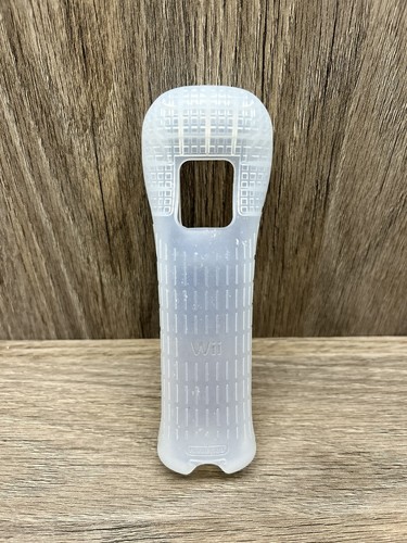 Official Nintendo Wii Remote Rubber Silicone Gel Grip Cover Sleeve Clear RVL-022 - Picture 2 of 2