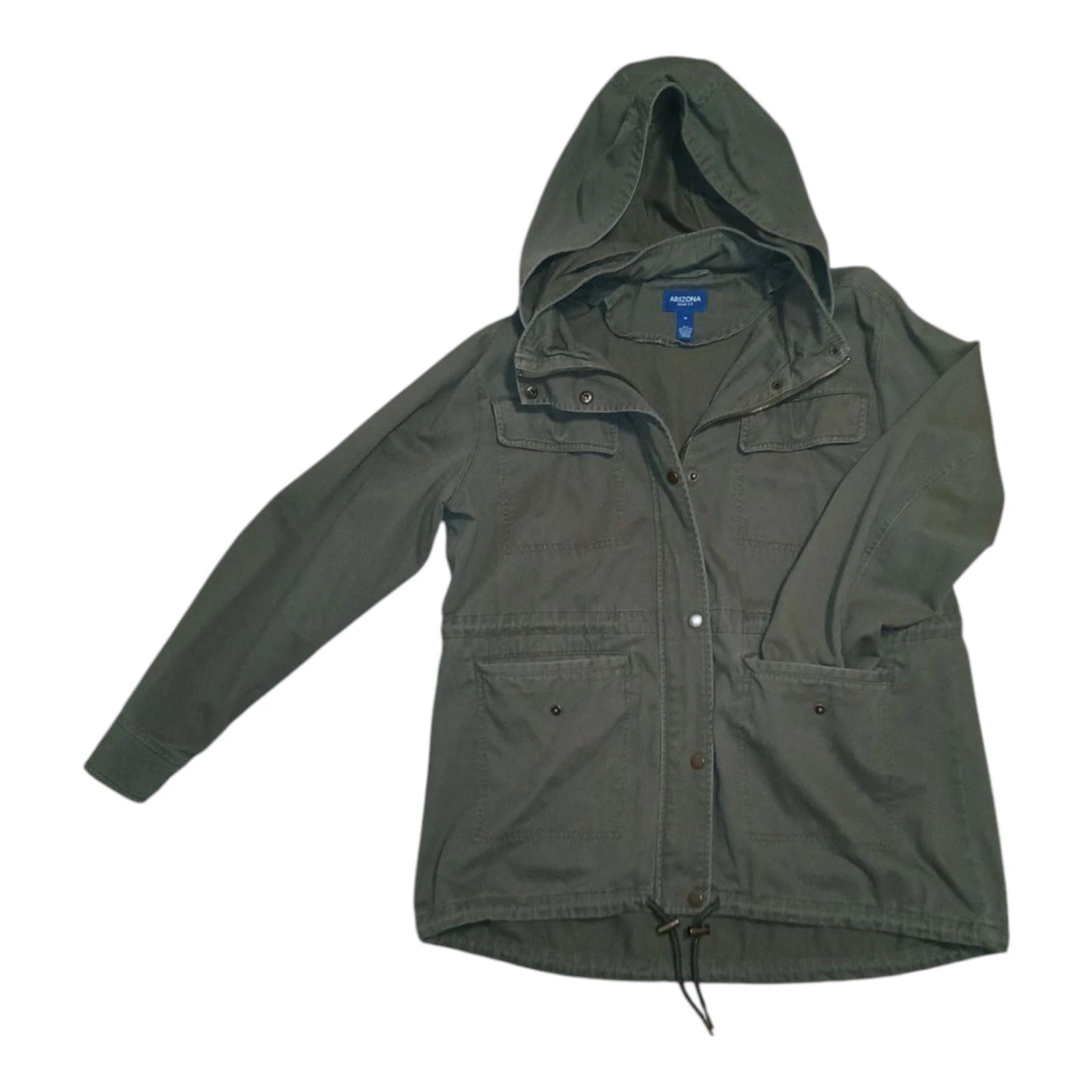 Women’s Arizona Army Green Light weather Jacket W/ Zipper Hoodie XL