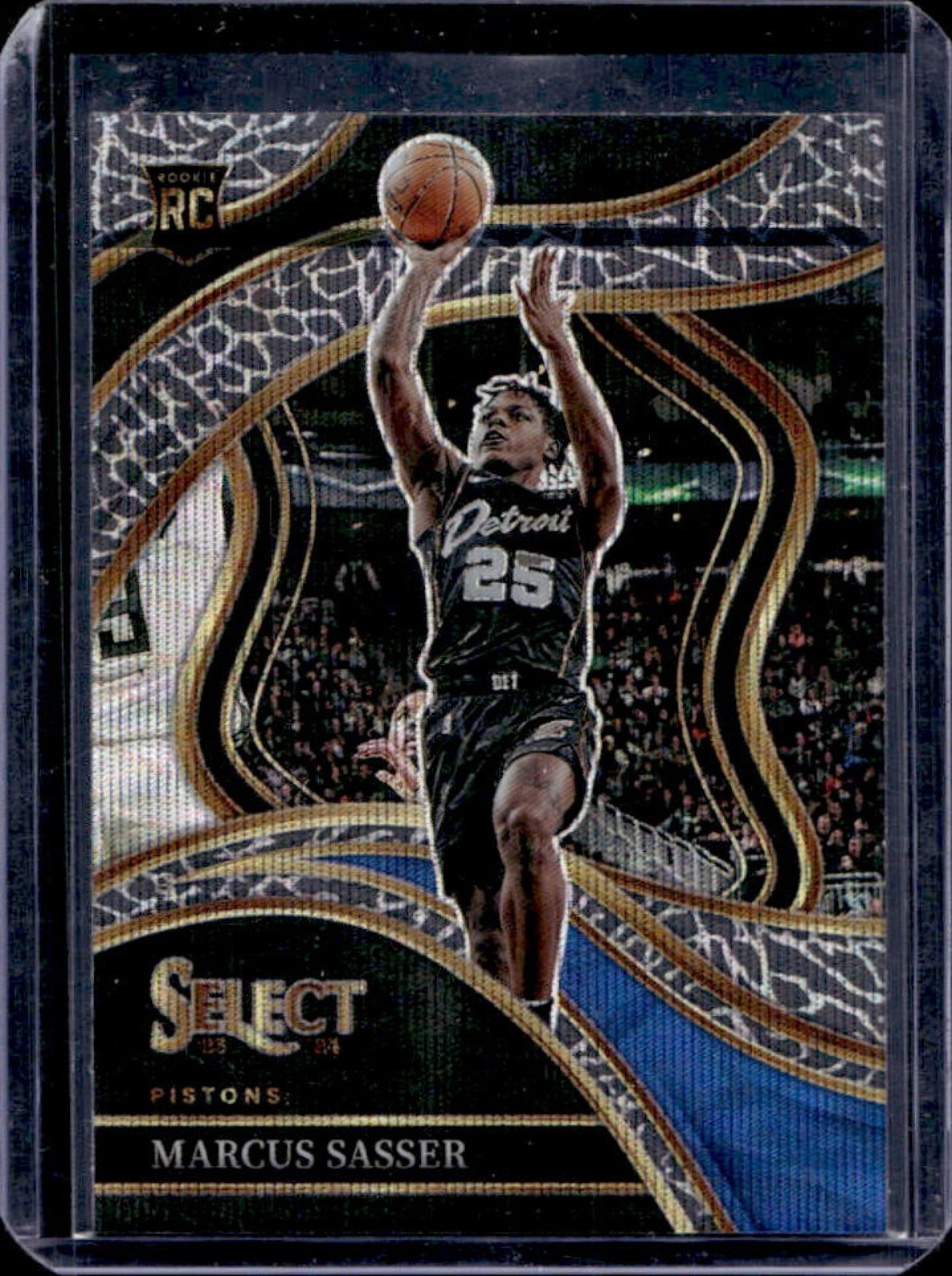 2023-24 Select Marcus Sasser Elephant Prizm SSP RC Courtside #292 Pistons