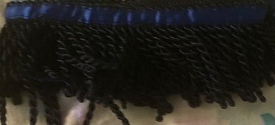 Ribbon of blue black fringe