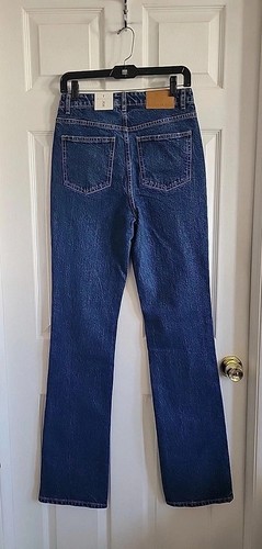 Nuevos pantalones de mezclilla American Tall Britney tiro alto corte bootcut para mujer talla 28x35 azul (10) - Imagen 2 de 11
