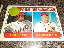 2018 Topps Heritage - Rookie Stars Victor Robles, Andrew Stevenson #284 (RC)