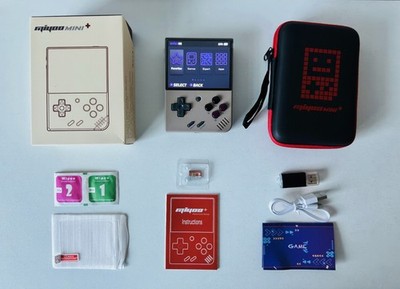 Miyoo Mini Plus Grey 64GB 3.5'' IPS Retro Handheld Console OnionOS WiFi + Case