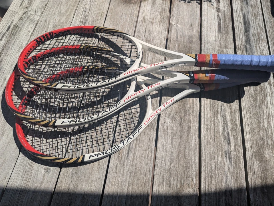 3 x Wilson SIX.ONE 95 BLX Pro Staff, ninety five, L3=4 3/8 Tennisschläger/Racket - Bild 3 von 4