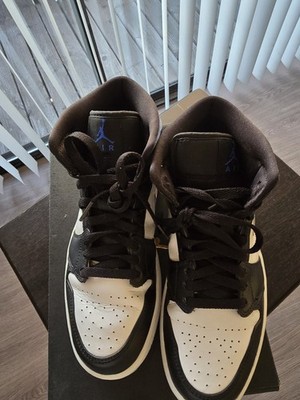 Jordan 1 Mid White Black Racer Blue | eBay