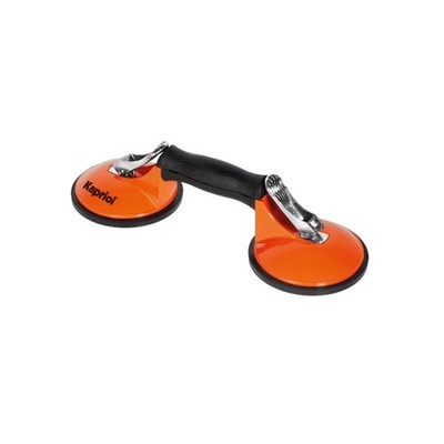 Varation Moritz Ventosa A Leva Con 2 Ventose - Portata 100 Kg - Alluminio Rosso Per Vetro E Superfici Lisce