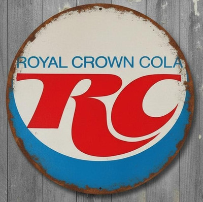 Royal Crown Cola RC 12'' Diameter Novelty Metal Sign Made In USA