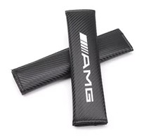AMG Sport Mercedes Premium Quality Seat Belt Shoulder Pad Covers Black x2