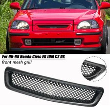 For 96-98 Honda Civic Ejek Jdm Type R Style Carbon Fiber Mesh Front Hood Grille