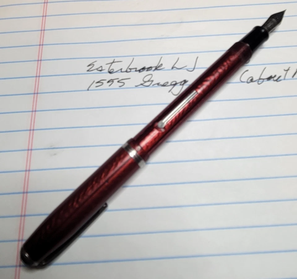 Esterbrook Rojo LJ con 1555 Gregg Plumín (aquigrafía) Foto 4 de 4