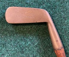 VINTAGE CENTRE BALANCED WARRANTED GUN METAL RH PUTTER HICKORY SHAFT-33"