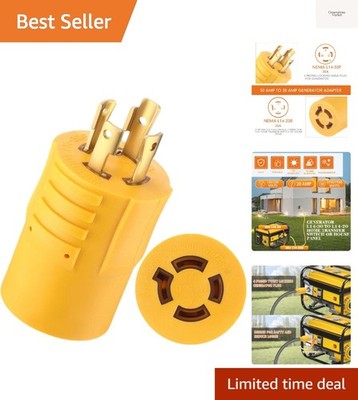 30Amp to 20Amp Generator Adapter Compatible with NEMA L14-30P to L14-20R Regu...