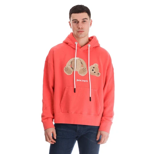 Felpa con cappuccio uomo Palm Angels Bear pullover rosa