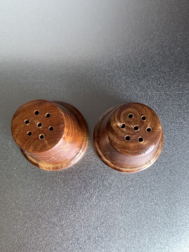 Vintage Holz Fingerhut Form Salz & Pfefferstreuer Florida - Bild 5 von 6