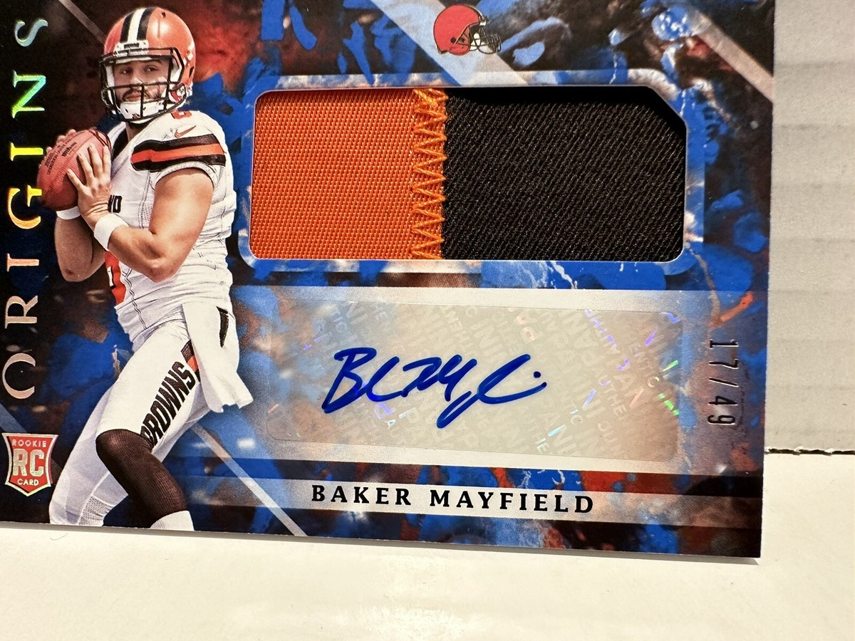 スポーツ選手 NFL CONTENDERS 18RC AUTO Baker Mayfield 2018 Panini ORIGINS Baker Mayfield /49 #105 Rookie Patch