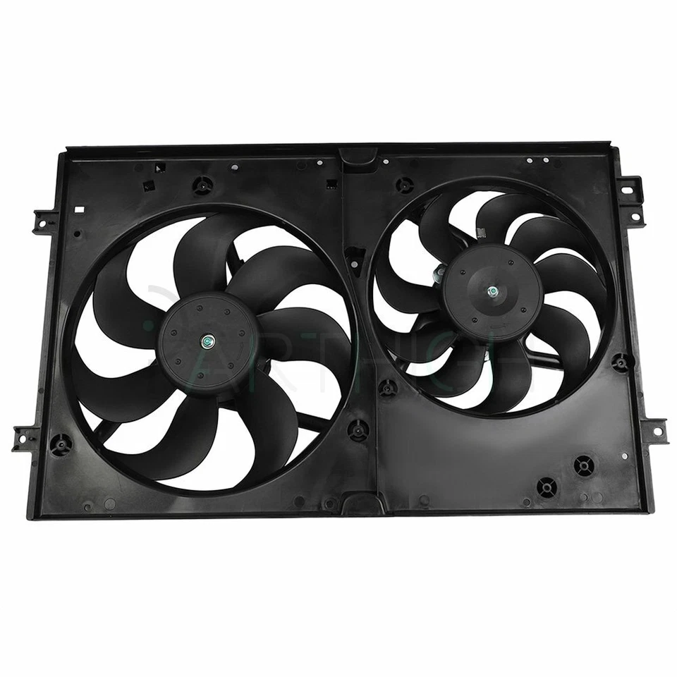 Conjunto de ventilador de refrigeración condensador radiador eléctrico para Volkswagen Golf 1999-2006 Foto 2 de 4