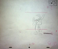 Loopy De Loop 1963  Production Habit Rabbi Hand-Drawn Pencil Layout COLUMBIA