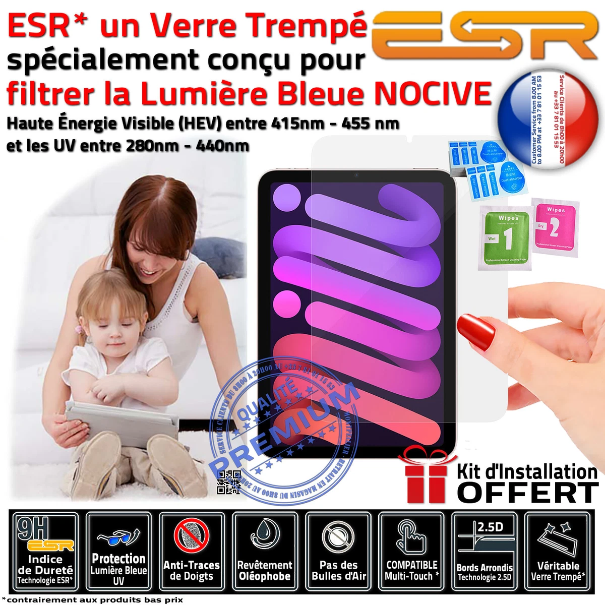 Verre anti top rayure rayé