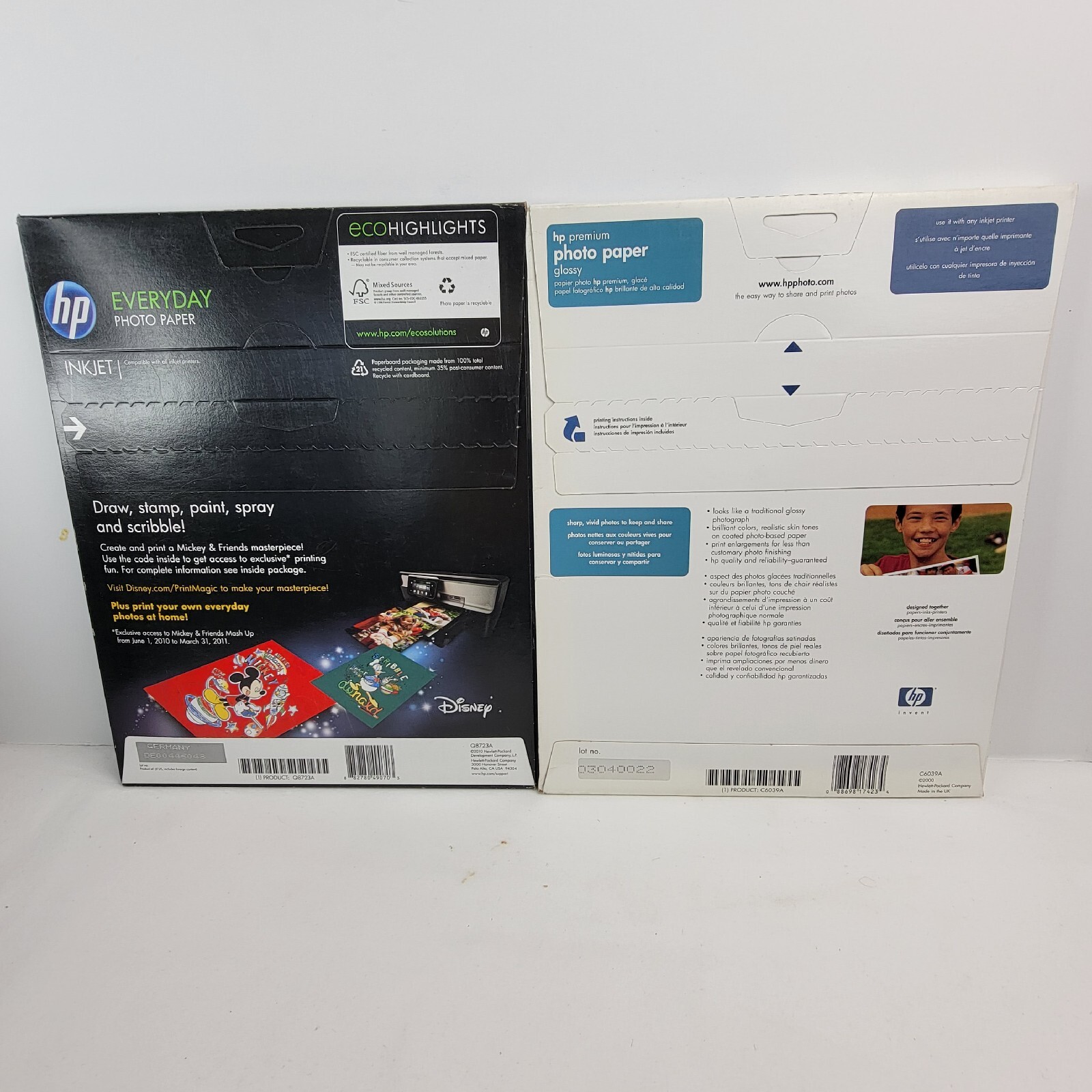 Lot HP Premium 8.5" x 11" Glossy Ink Jet Photo Paper 65 Sheets 7.5 mil & 200 g/m