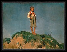 Hirtenknabe Franz von Lenbach Junge Hügel Wiese Sommer Kinder Hose Faks_B 01902