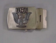 Vintage US Military USN with Eagle Naval Navy Belt Buckle