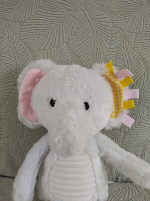 Gray Elephant Plush 12'' Rattle Crinkle Sensory Toy 2021 Make Believe Ideas
