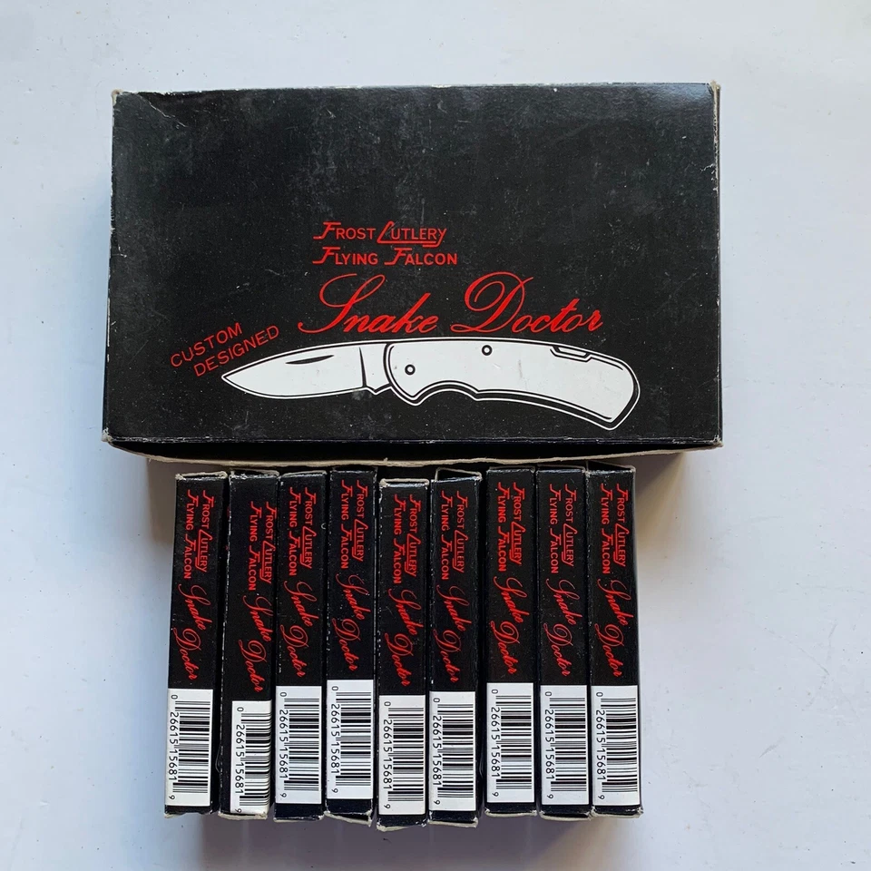 批量 9 件 粉色 Frost Cutlery 蛇医生 15 - 681 单刀片口袋刀 — 第 4/4 张图片