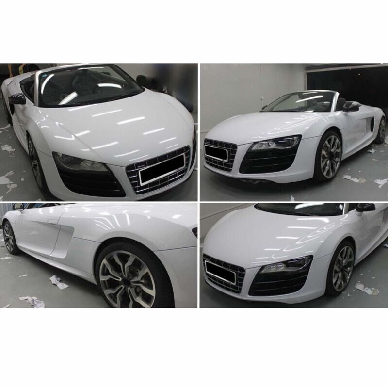 4D Bianco Lucido In Fibra Di Carbonio Avvolgente Vinile Lucido - Foto 8