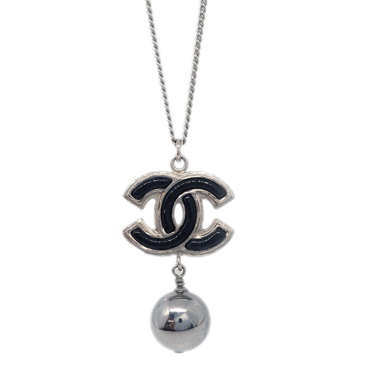 COCO(⁎ᴗ͈ˬᴗ͈⁎) Chanel Necklace Pendant CHANEL Coco Mark CC Rhinestone