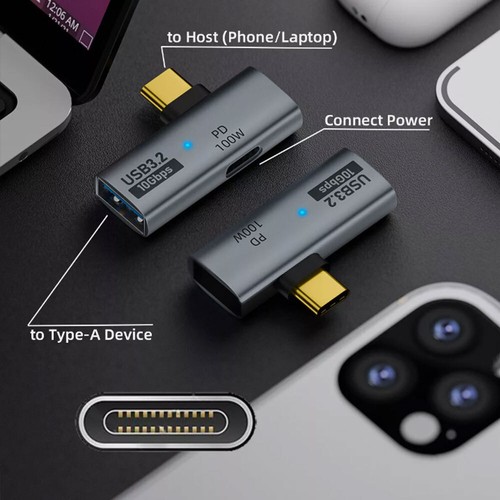 USB C OTG Adapter USB C to USB 3.2 Converter Adapter with 100W Charging Port - Zdjęcie 4 z 15