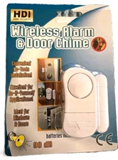 Wireless Alarm & Door Chime - No tools needed. *Battery replacement possible