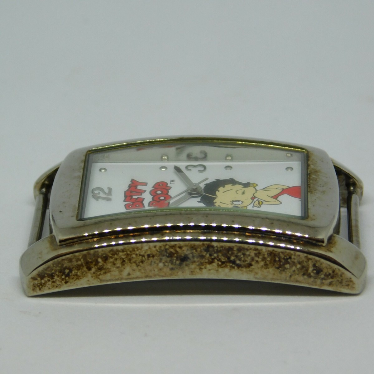 【稼働/良品】BETTY BOOP クオーツ からくり時計ホワイト レディース Kisses Betty Boop Watch - Betty Boop Female Bracelet Link
