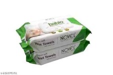 Soft Moisturizing Aloe Vera Baby Wet Wipes Pack With Lid  Pack of 2, 80 sheet 