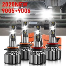 Car Front LED Headlight High Low Beam Bulb For Chevy Silverado 2500 HD 2001-2006