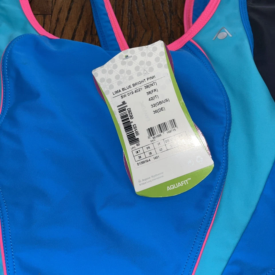 NUEVO CON ETIQUETAS 4 Aqua Sphere una pieza trajes de baño atléticos competición. Tallas US 28, 30, 32, 32 Foto 3 de 4