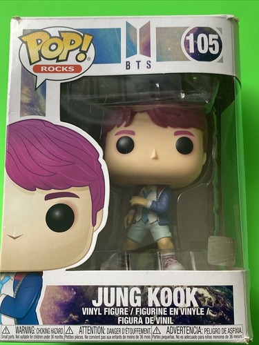 Funko Pop! #105 BTS Jung Kook Vinyl Figur rosa Haar mit Box A1 - Bild 2 von 8