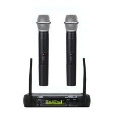 Audio2000'S AWM6074U UHF, DUAL WIRELESS HANDHELD MICROPHONE SYSTEM-N