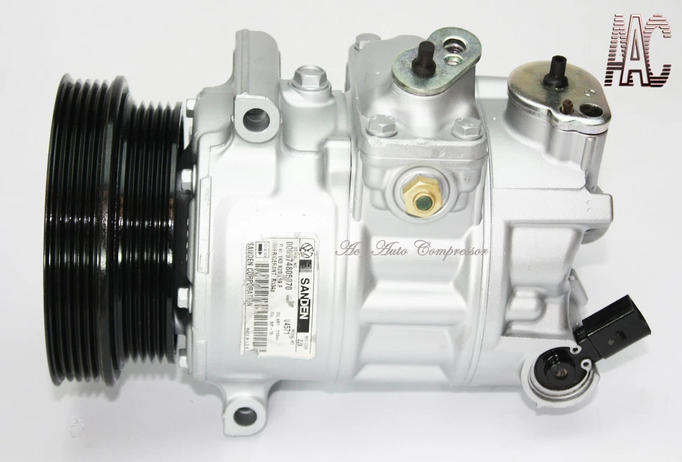  Volkswagen Rabbit Beetle Jetta 2006-2009 2,5 L Reman compresor de aire acondicionado genuino Foto 3 de 4