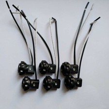 6Pcs Candelabra Base E12 Sockets w/Screw Rings 6" Wire Leads US Stock A385