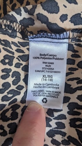 Womens Short Robe XL Leopard Print Gold Black with Belt Great for Bath or Beach - Picture 7 of 8