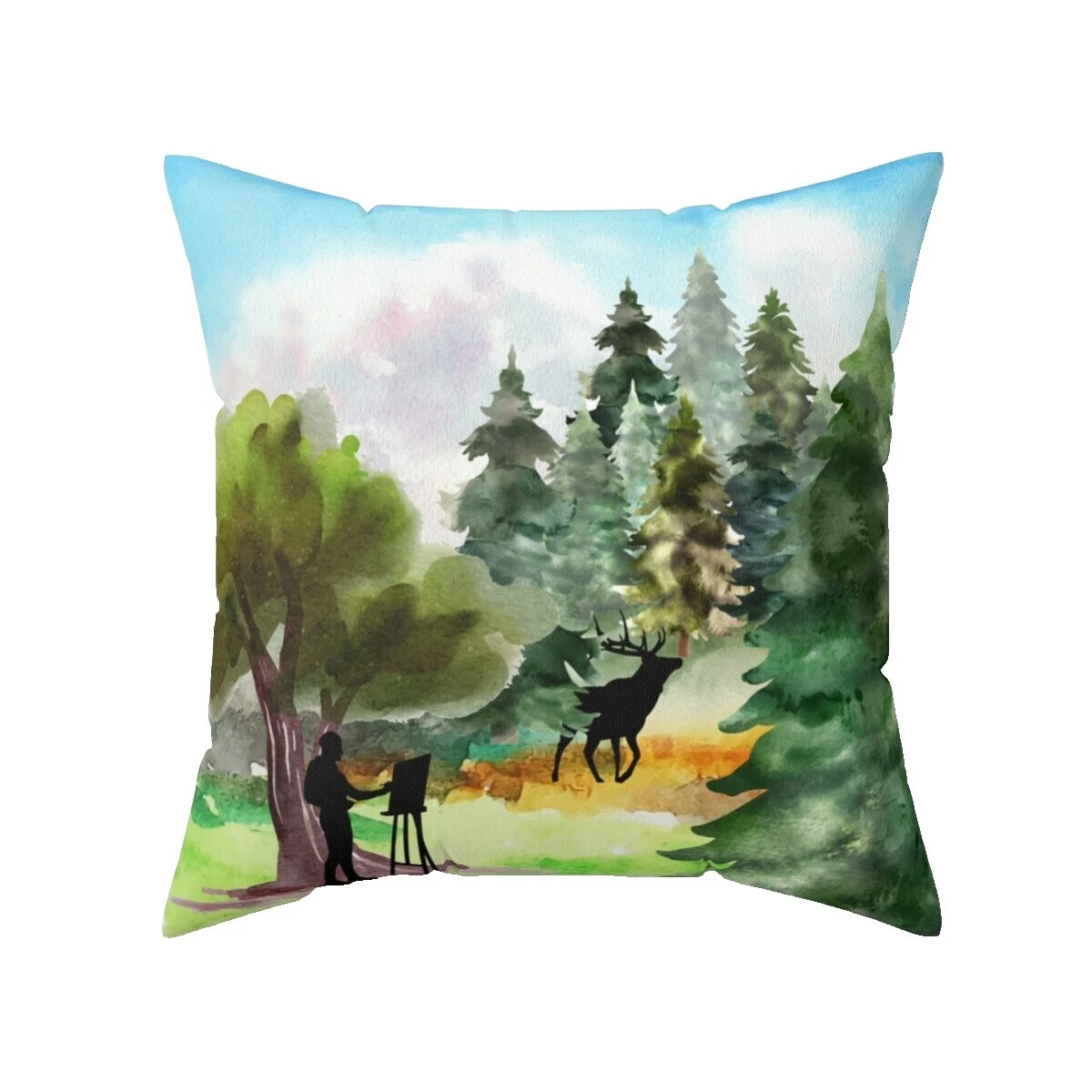 动物印花乡村风农场生活家居装饰枕头