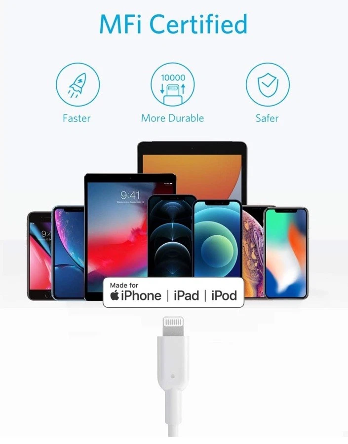 Anker - PowerLine II USB-C Cable w Lightnin Connector (6ft-1.8m) White - Image 3 of 4