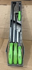Snap On 4 Piece Green Hard Handle Pry Bar Set - Spb704 Vintage Tool