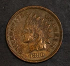 1880 Indian Cent Cleaned Details  Y3406