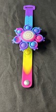 Girls Pop Fidget Spinning Light Up Silicone Adjustable Bracelet